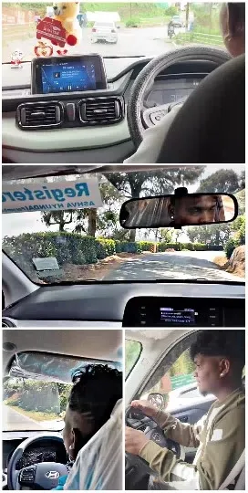 Scenes Inside a Car Journey