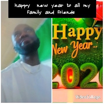 Blurred Man with New Year Message