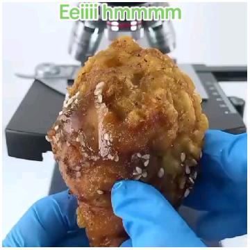Holding Glazed Fried Chicken