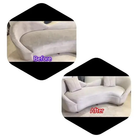 Curved Sofa Before and After