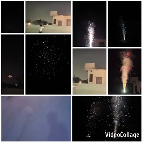 Fireworks Light Up Night Sky