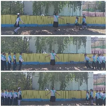 Children Playing Outside with Adult