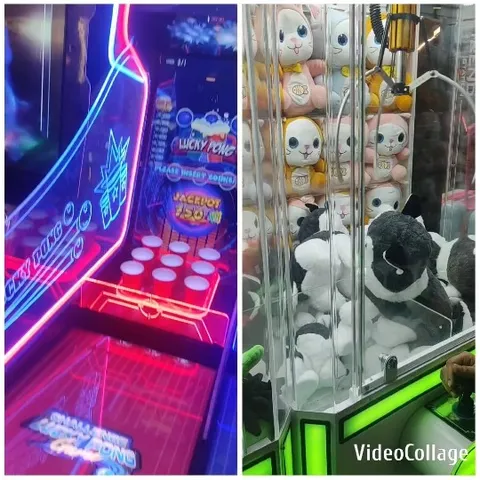 Bright Arcade Games and Claw Machine