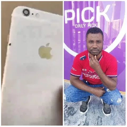 IPhone and Man Squatting