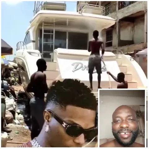 Group Washing Large Boat Outdoors