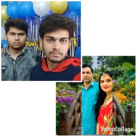 Young Men with Balloon Backdrop
