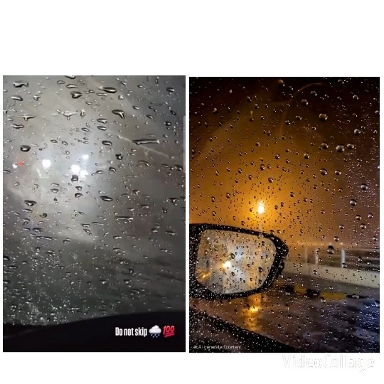 Day and Night Rainy Car Windows