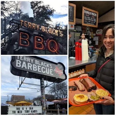 BBQ Signs and Restaurant Scene